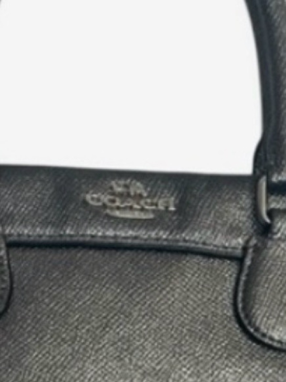 Coach Mini Bennett Satchel / Crossbody – Gunmetal Metallic Leather - Picture 12 of 13